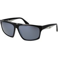 Schwarze polarisierte Sonnenbrille mit quadratischem Rahmen