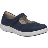 Indigo Leder Mary Jane Schuh