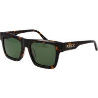 Eckige Sonnenbrille mit Schildpattmuster