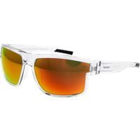 Rechteckige Sonnenbrille mit rot verspiegelten Gläsern