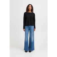 Strukturierter Strickpullover mit U-Boot-Ausschnitt