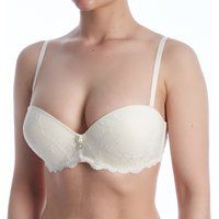Trägerloser Push-Up BH mit Spitzenbesatz