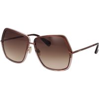 Geometrische braune Max Mara Sonnenbrille