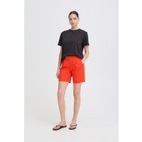 Elegante, hoch taillierte Stoffshorts