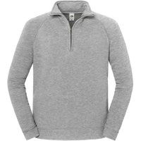 Fruit of the Loom - "Iconic Premium" Sweatshirt für Herren/Damen Unisex, mit kurzem Reißverschluss (Sportliches Heather)
