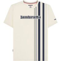 Gestreiftes Logo Baumwoll-T-Shirt