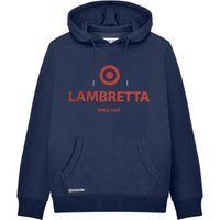 Herren Marineblauer Logo-Kapuzenpullover