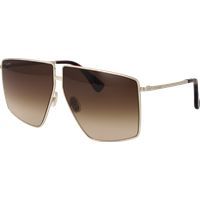 Quadratische Schild Sonnenbrille mit Metallrahmen