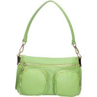 Orange Hobo Schultertasche aus Leder
