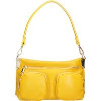 Orange Hobo Schultertasche aus Leder