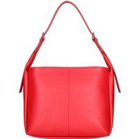 Rote Schultertasche aus strukturiertem Leder
