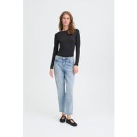 Jeans mit lockerer Passform, helle Waschung