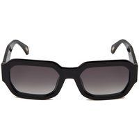 Sonnenbrille mit achteckigem Rahmen in Schwarz