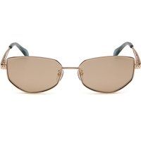 Geometrische kupfergoldene Sonnenbrille