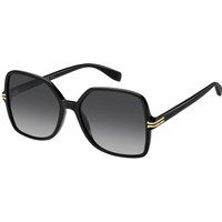 Geometrische Schwarze Übergroße Sonnenbrille