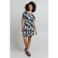Jerseykleid mit abstraktem Blumenmuster