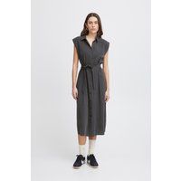 Ärmelloses Midi-Hemdkleid mit Gürtel
