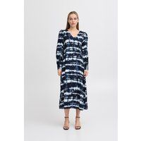 Abstraktes Midikleid mit langen Ärmeln