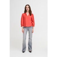 Elegante Bluse mit V-Ausschnitt und Puffärmeln