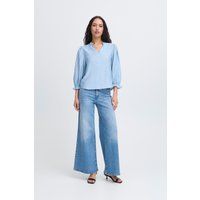 Elegante Bluse mit V-Ausschnitt und Puffärmeln