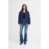 Locker geschnittene, kragenlose Bomberjacke