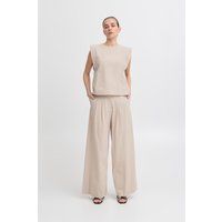 Weite Hose mit hohem Bund und Gürtel