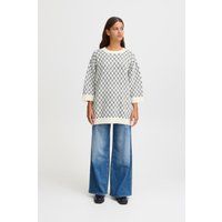 Gemusterter Strickpullover mit lockerer Passform