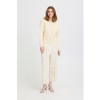 Strukturierter Strickpullover mit Rundhalsausschnitt