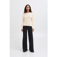 Locker geschnittener Strickpullover mit Lochmuster