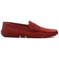 Penny Loafer aus Wildleder in Bordeaux