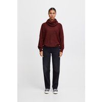 Strickpullover mit Wasserfallausschnitt und Relaxed Fit