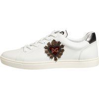 Herzverziertes Leder Low-Top Sneakers
