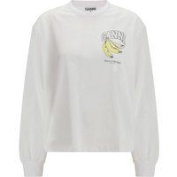 Weißes Langarmshirt mit Grafik
