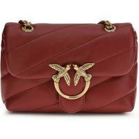 PINKO Bordeaux Kalbleder Bos Taurus Schultertasche