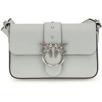 PINKO Graue Kalbsleder Bos Taurus Schultertasche