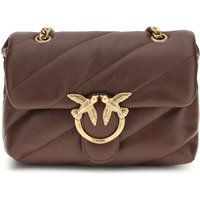 PINKO Schultertasche aus braunem Kalbsleder Bos Taurus