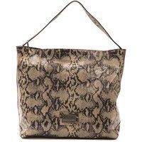 Schultertasche aus Leder mit Pythonprint