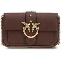 PINKO Schultertasche aus braunem Kalbsleder Bos Taurus