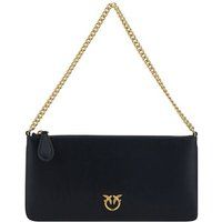 PINKO Schwarze Kalbsleder Bos Taurus Schultertasche