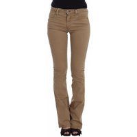Beige Straight Leg Stretch Jeans