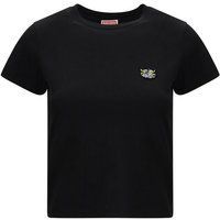 Klassisches schwarzes T-Shirt aus Baumwolljersey