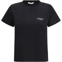 Schwarzes Baumwoll-T-Shirt mit Logo