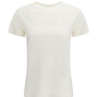 Baumwoll T-Shirt mit Logo-Stickerei