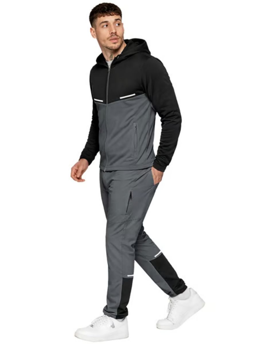 Herren Zweifarbiger Trainingsanzug Set