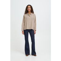 Gestreiftes Oversize Langarm Hemd