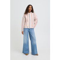 Gesteppte Jacke mit Muster und Stehkragen
