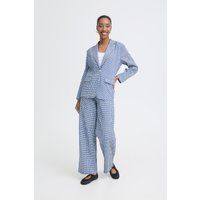 Blazer mit Gingham-Muster, lockere Passform