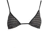 Triangel-Bikini-Top mit Hahnentrittmuster
