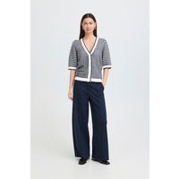 Kurzärmliger Strickcardigan mit Strukturmuster