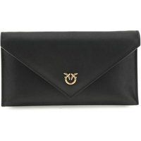 PINKO Clutch-Tasche aus schwarzem Kalbsleder Bos Taurus